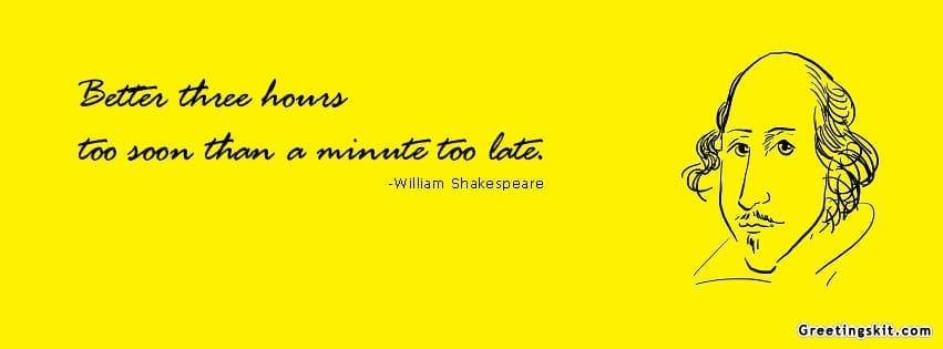 William Shakespeare Quote Facebook Cover