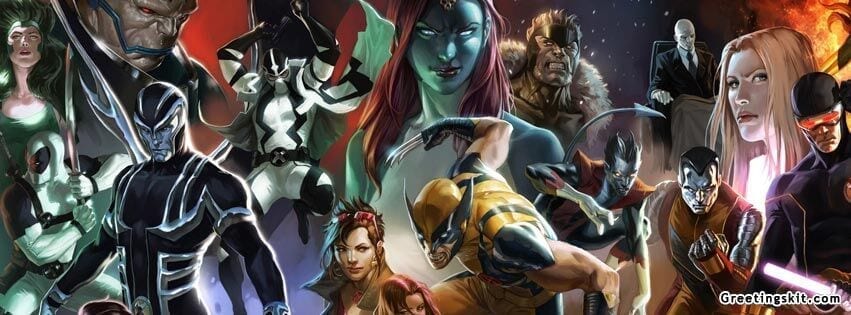 X Men Characters Facebook Timeline Cover Photo