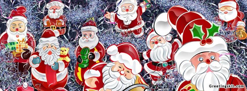 Christmas santas facebook timeline cover
