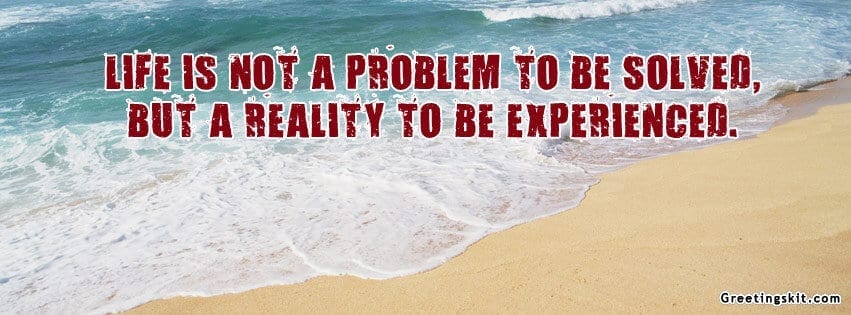 Life is Not a Problem to be Solved FB Cover