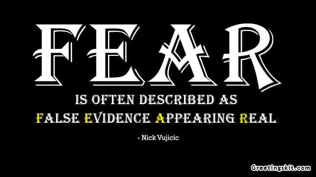 Nick Vujicic Fear – Picture Quote