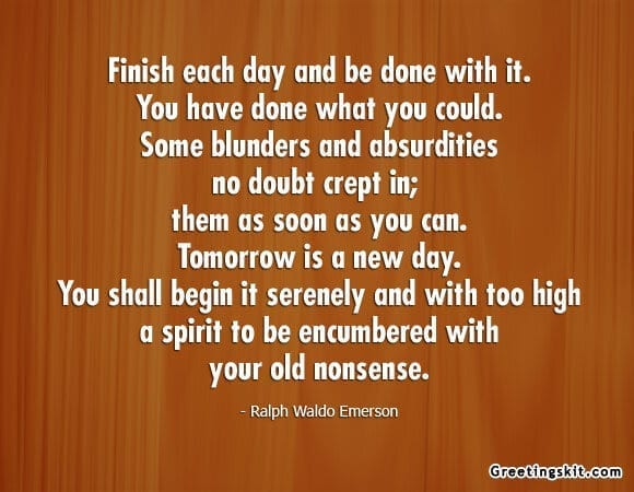 Tomorrow is a New Day – Picture Quote