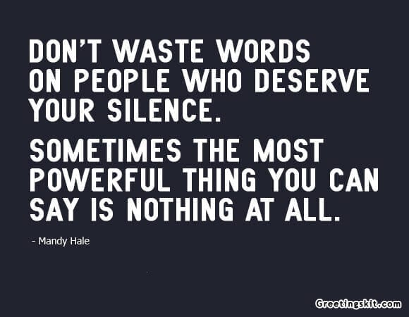 mandy hale silence picture quotes
