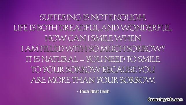 Suffering is Not Enough – Picture Quote