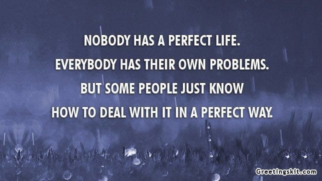 Nobody has a Perfect Life – Picture Quote