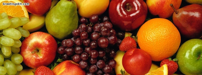 Water Drop Fruits Facebook Timeline Cover