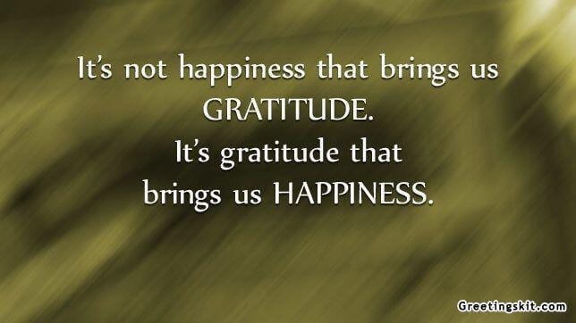 Gratitude that Brings us Happiness – Picture Quote