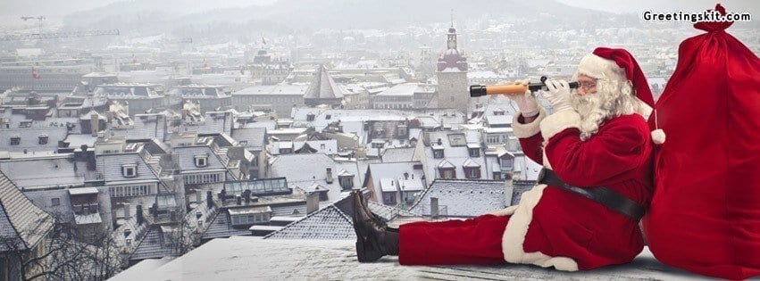 Santa Claus is Coming Facebook Cover