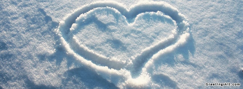 Snow Heart Facebook Cover