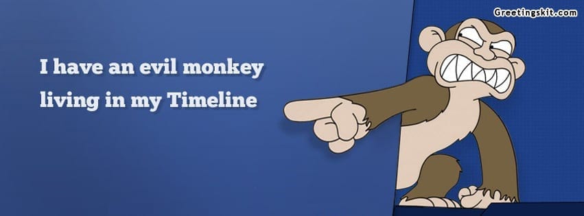 Evil Monkey Funny Facebook Timeline Cover