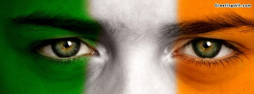 Irish Flag Face Facebook Timeline Cover
