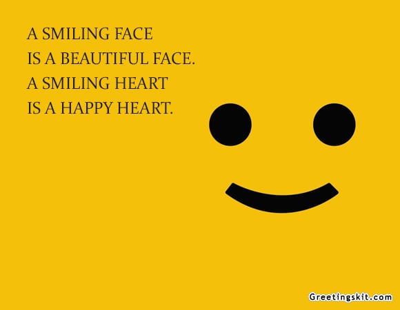 A smiling face – Picture Quote